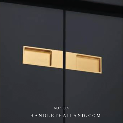 มือจับฝัง (ซิงค์) สีทอง, เทา 60x130 mm. 1F065