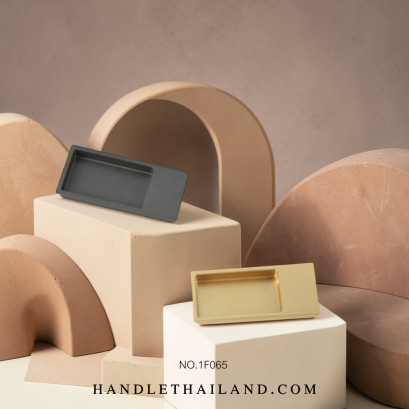 มือจับฝัง (ซิงค์) สีทอง, เทา 60x130 mm. 1F065