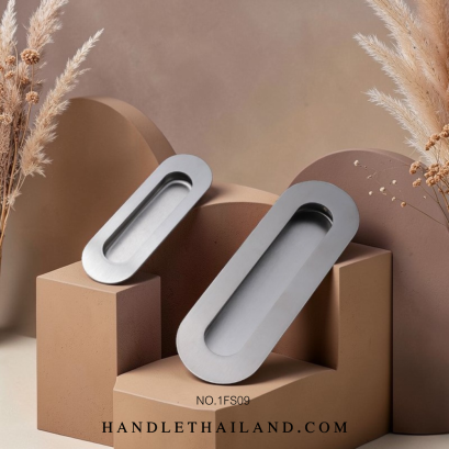 มือจับฝัง (สแตนเลส) แบบมน size 120,150,180mm. 1FS09