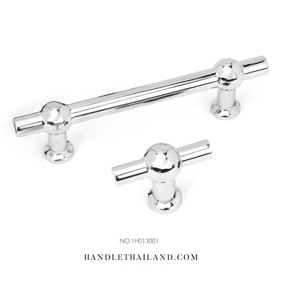เซ็ทมือจับ, ปุ่มจับโลหะ สีโครเมี่ยม (96mm.) | 1H013001