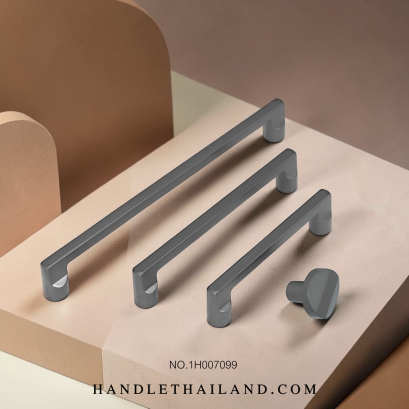 เซตมือจับ ปุ่มจับ (อะลูมิเนียม) สีเมทาลิค size 96,128,192 mm. 1H007099