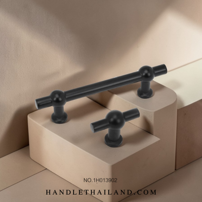 เซตมือจับ ปุ่มจับ (ซิงค์) สีดำด้าน 1H01390