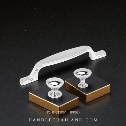 เซ็ทมือจับ ปุ่มจับ (ซิงค์) สีโครเมียม 96 mm. 1H015001