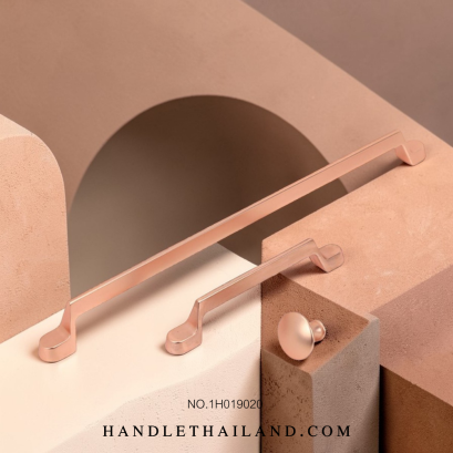 เซตมือจับ ปุ่มจับ (ซิงค์) สีพิงค์โกลด์ด้าน size 128,320 mm. 1H019020