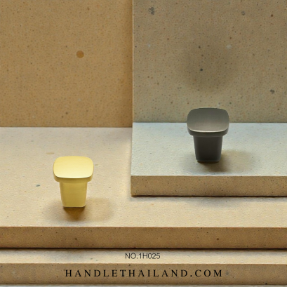 Futuretech ปุ่มจับ ทองแฮร์ไลน์ (ซิงค์) 27x28 mm.