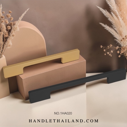 มือจับ (อะลูมิเนียม) สีดำด้าน,ทองด้าน size 128,192,960 mm. 1HA020