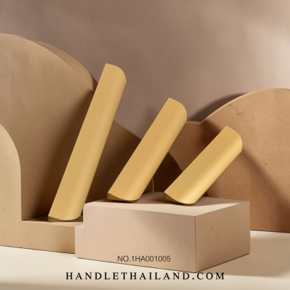 มือจับ (อะลูมิเนียม) สีทอง size 64,96,160,960 mm. 1HA001