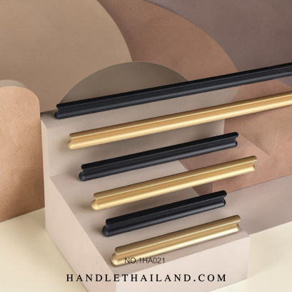 มือจับ (อะลูมิเนียม) สีดำด้าน,ทองด้าน size 128,192,960 mm. 1HA021