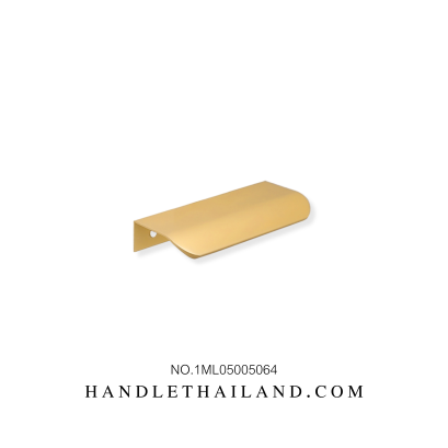 มือจับ (อะลูมิเนียม) ปลายโค้งมน สีทองด้าน 1ML05005