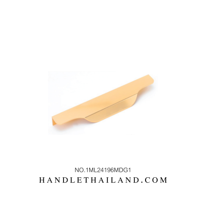 มือจับ (อะลูมิเนียม) จับกลาง สีทองเข้มเงา 196 mm. 1ML24