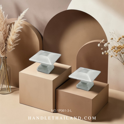 ปุ่มจับ (ซิงค์) นิกเกิลปัดแฮร์ 35x35x25 mm. 1P061-3-L