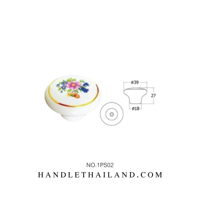 ปุ่มจับ (เซรามิก) 38x27 mm. 1PS02