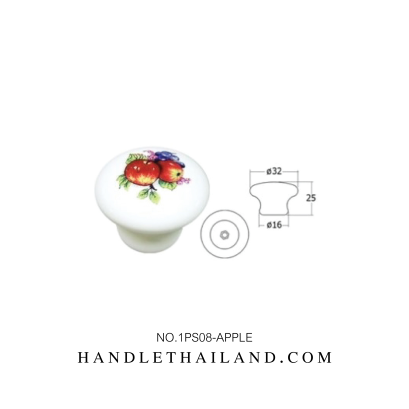 ปุ่มจับ (เซรามิก) สีขาว 32x25 mm. 1PS08