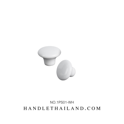 ปุ่มจับ (เซรามิก) สีขาว 32x24 mm. 1PS01-WH