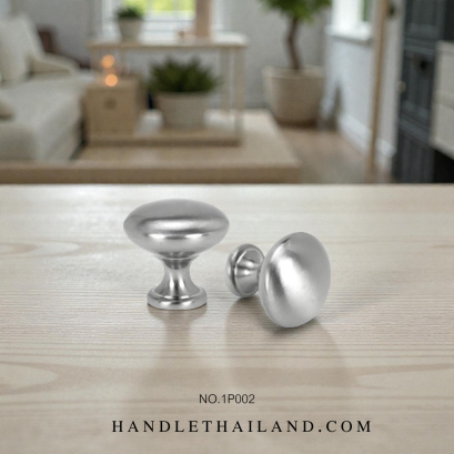 เซ็ท ปุ่มจับโลหะ สีโครเมี่ยม, พิงค์โกลด์, นิกเกิลแฮร์ไลน์ (30mm.) | 1P002