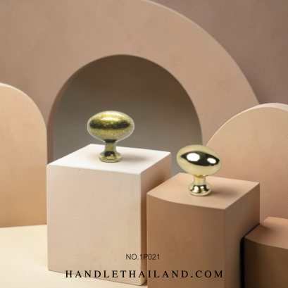 ปุ่มจับ (ซิงค์) สีทองเงา,ดำ-เหลือง 34x36 mm. 1P021