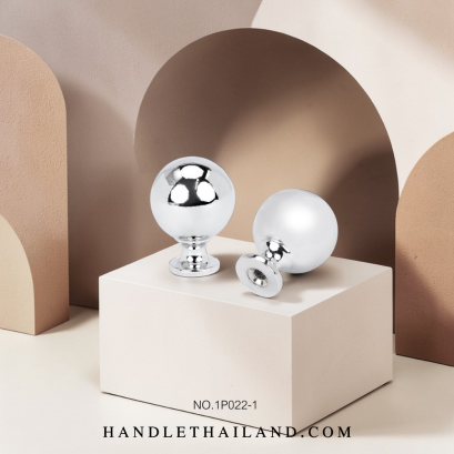 ปุ่มจับ (ซิงค์) โครเมียมเงา 25x33.5 mm. 1P022-1