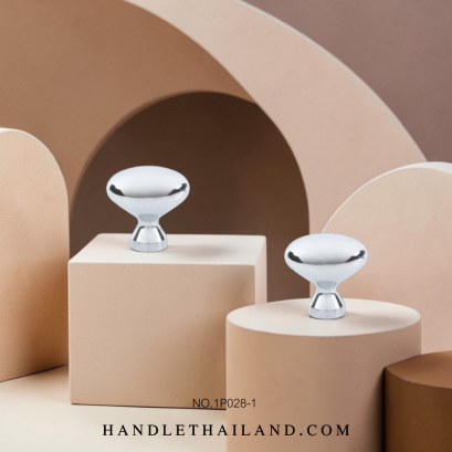 ปุ่มจับ (ซิงค์) โครเมียม 33x32 mm. 1P028-1