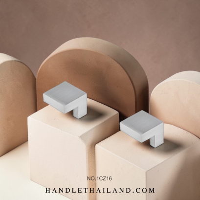 ปุ่มจับ (ซิงค์) นิเกิลปัดแฮร์ไลน์ 25x20 mm. 1P057-3