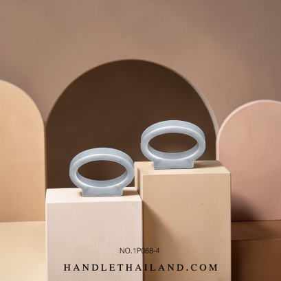 ปุ่มจับ (อะลูมิเนียม) สีบรอนซ์ 38x28 mm. 1P068