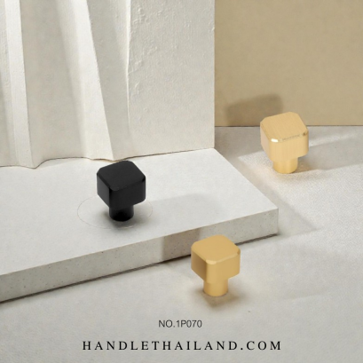 ปุ่มจับสี่เหลี่ยม สีทอง, แชมเปญโกลด์, ดำด้าน, บรอนซ์