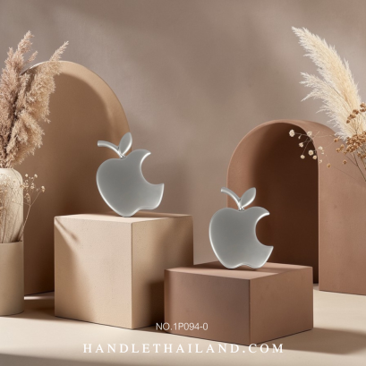 ปุ่มจับทรงแอปเปิ้ล (ซิงค์) สีซาติน 44x58 mm.1P094-0