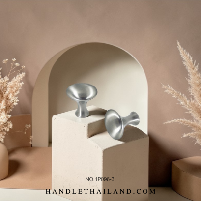 ปุ่มจับ (ซิงค์) สีนิกเกิ้ลแฮร์ไลน์ 29x30 mm. 1P096