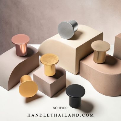 ปุ่มจับ (อะลูมิเนียม) หลากสี 25x24 mm. 1P099