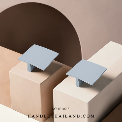 ปุ่มจับ (อะลูมิเนียม) สีอโนไดซ์ 32x60x60 mm. 1P102-6