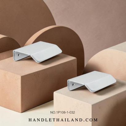 มือจับ (โลหะ) โครเมียมเงา 44x54x18 mm. 1P108-1-032