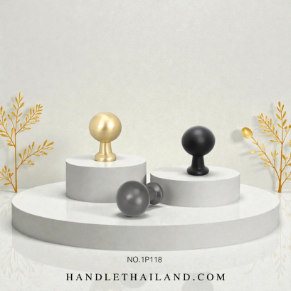 ปุ่มจับ (ซิงค์) สีทองแฮร์ไลน์, สีดำ, เมทัลลิก 23x33 mm. 1P118