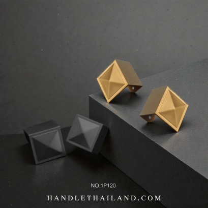 ปุ่มจับ (ซิงค์) สีดำเเฮร์ไลน์,ทองเเฮร์ไลน์ 32x50 mm. 1P120