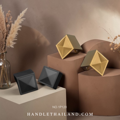 ปุ่มจับ (ซิงค์) สีดำเเฮร์ไลน์,ทองเเฮร์ไลน์ 32x50 mm. 1P120