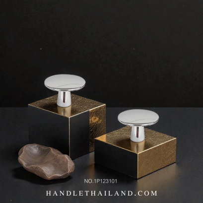 ปุ่มจับ (ซิงค์) โครเมียมเงา 39x26 mm. 1P1231