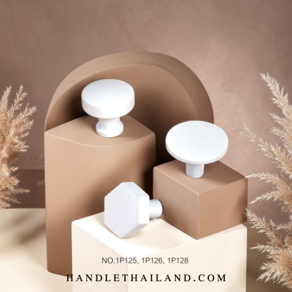 ปุ่มจับ (ซิงค์) สีขาว 3 รูปทรง 1P12