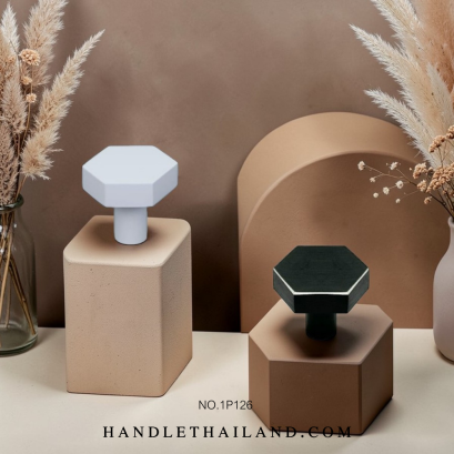 ปุ่มจับกลม (ซิงค์) ดำด้าน,ขาว 30 mm. 1P126