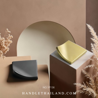 ปุ่มจับ (ซิงค์) สีเทาแฮร์ไลน์,ทองแฮร์ไลน์ 32 mm. 1P136