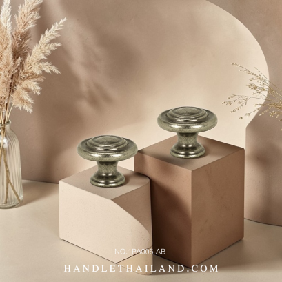 ปุ่มจับ (ซิงค์) สีดำ-เงิน,ดำ 32x24 mm. 1PA006