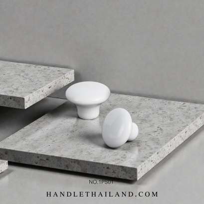 ปุ่มจับ (เซรามิค) สีขาว 32x24 mm. 1PS01