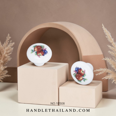 ปุ่มจับ (เซรามิก) สีขาว 32x25 mm. 1PS08