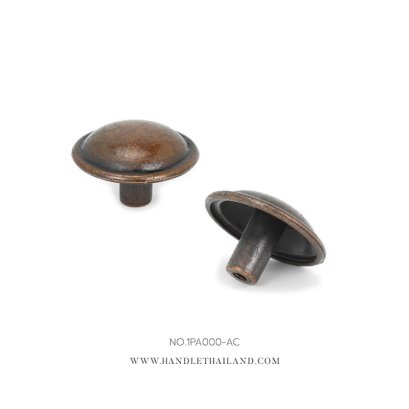 ปุ่มจับวินเทจ ซิงค์อัลลอยด์ สีดำ-เเดง (31x20mm.) | 1PA000-AC