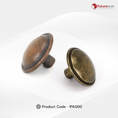 ปุ่มจับโบราณ (ซิงค์) สีดำ-เเดง 31x20 mm. 1PA000-AC