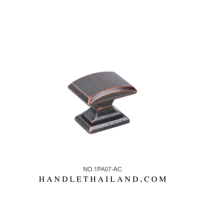 ปุ่มจับโบราณ (ซิงค์) ดำ-แดง,ดำ-เงิน 32x27 mm. 1PA027-AC