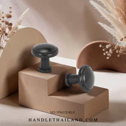 ปุ่มจับ (ซิงค์) สีดำ 30x30 mm. 1PA012-BLK