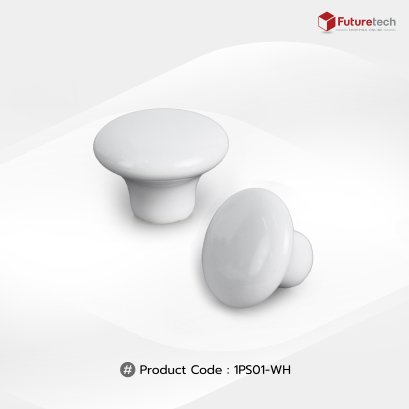 ปุ่มจับ (เซรามิก) สีขาว 32x24 mm. 1PS01-WH