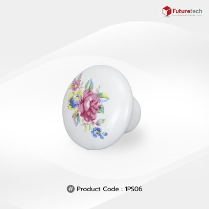 ปุ่มจับ (เซรามิก) สีขาว 33x24 mm. 1PS06