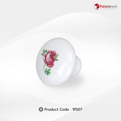 ปุ่มจับ (เซรามิก) สีขาว 32x24 mm. 1PS07-PINK