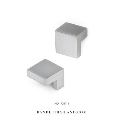 ปุ่มจับโลหะ สีนิเกิลปัดแฮร์ลาย | 1P057-3