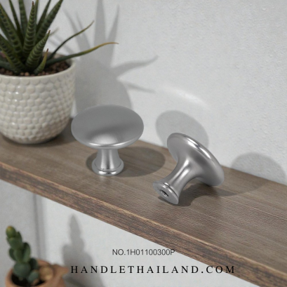 Futuretech ปุ่มจับ (ซิงค์) นิกเกิลปัดแฮร์ไลน์ 30x26 mm.