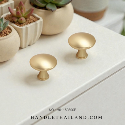 Futuretech ปุ่มจับ (ซิงค์) ทองแฮร์ไลน์ 30x26 mm.